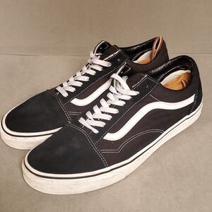 Vans Off The Wall 500714 Black Casual Shoes Sneakers Suede Canvas Mens Sz 13